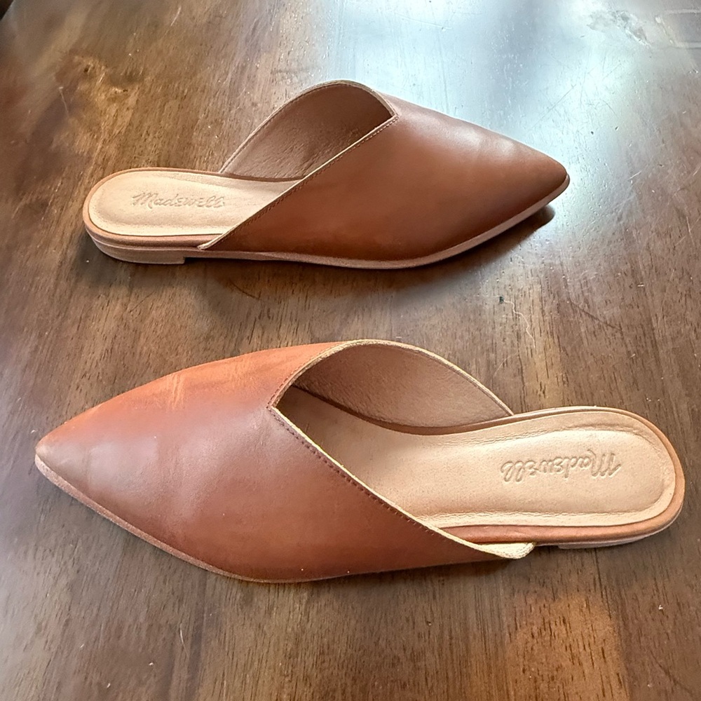 The Emilia Mule in Leather - English Saddle Brown - Worn Once! - Picture 3 of 5